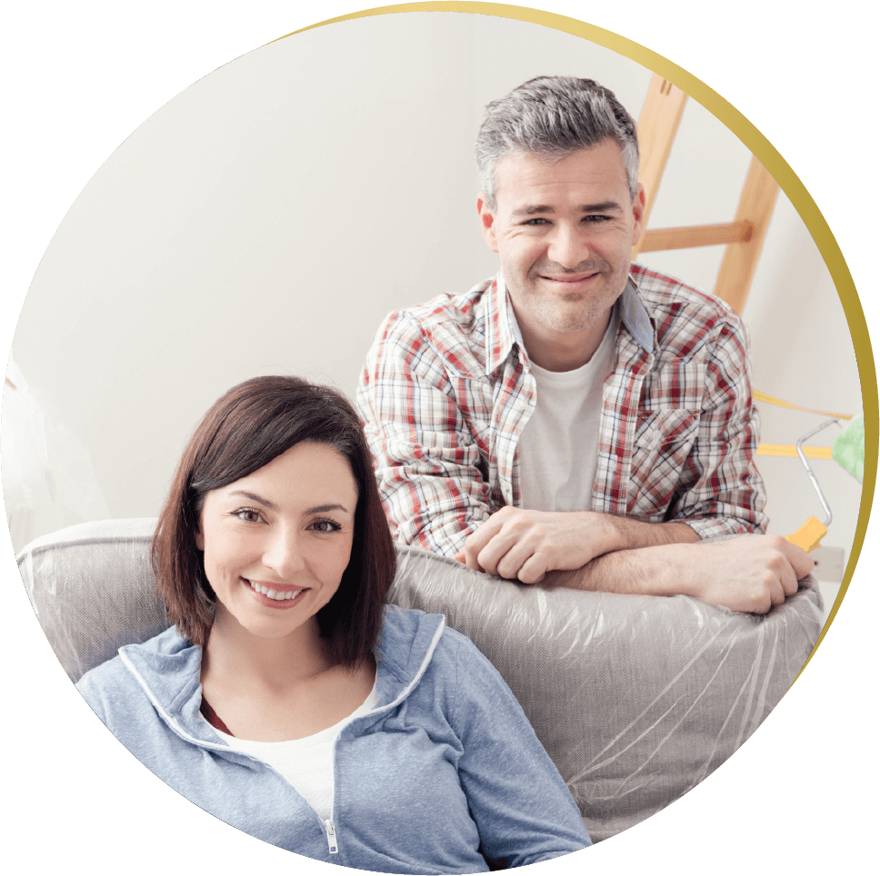 Smiling couple showcasing their beautiful, healthy smiles after cosmetic dentistry treatment at Dental Enhanced in Las Vegas.